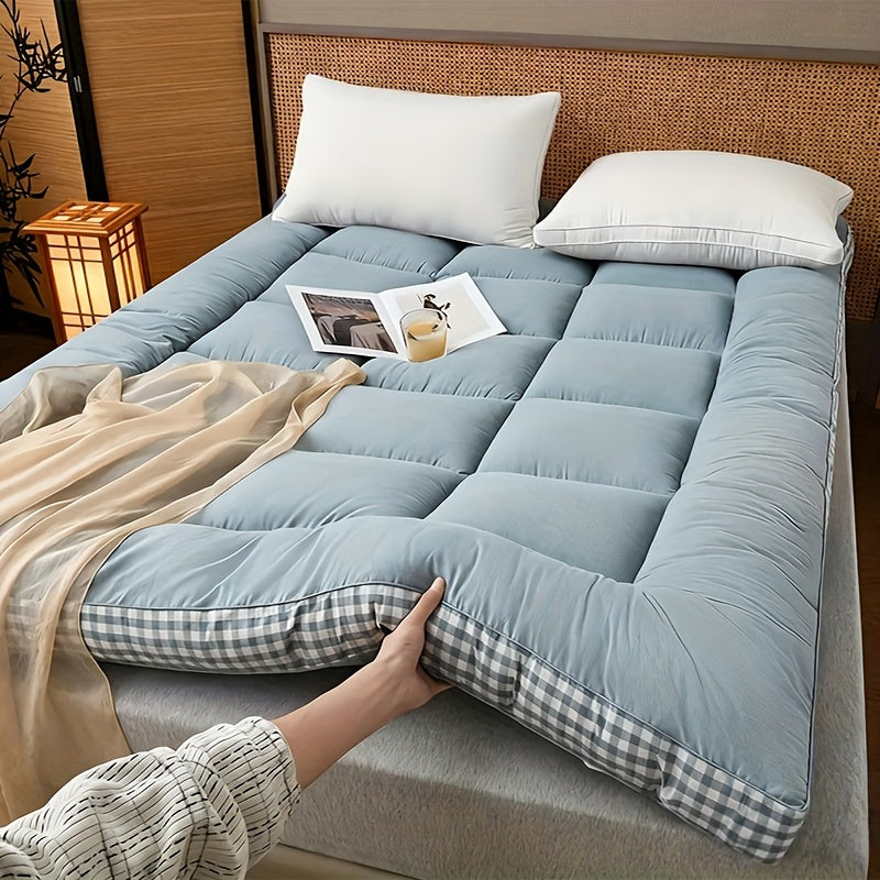 Extra Thick Japanese Fluffy Futon Mattress, Soft Quilted Sleeping Pad, Foldable Roll Up Floor Tatami Mattress, for Home Dormitory Non Slip And Breathable, Home Sleeping Pad, Travel Sleeping Pad, Rollup Mattress, Minimalist Bedding, Breathable Fabric