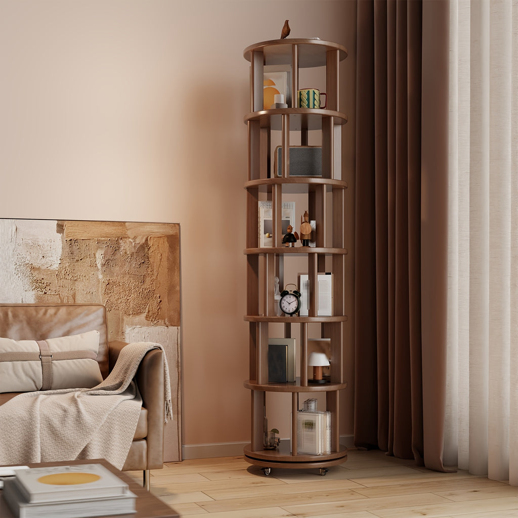 Solid Wood 4\u002F6 - Layer Space Solution - Multi - Layer Bookshelf Storage Cabinet, 360° Rotatable. Festival - Decorated Living Room Furniture With Time - Limited Special Offers. 3 Styles To Choose From. Suitable For Small Spaces. Free Delivery