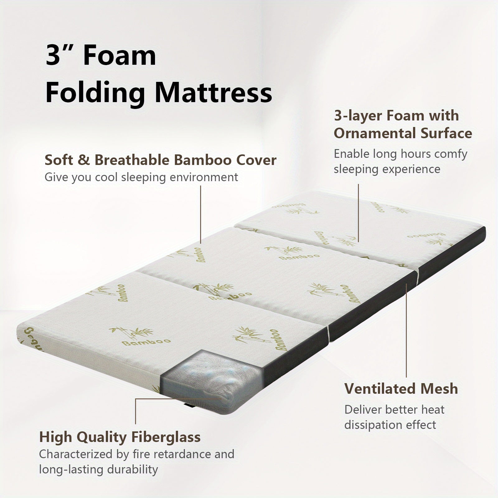 PETSITE Tri-fold Memory Foam Mattress, 3\