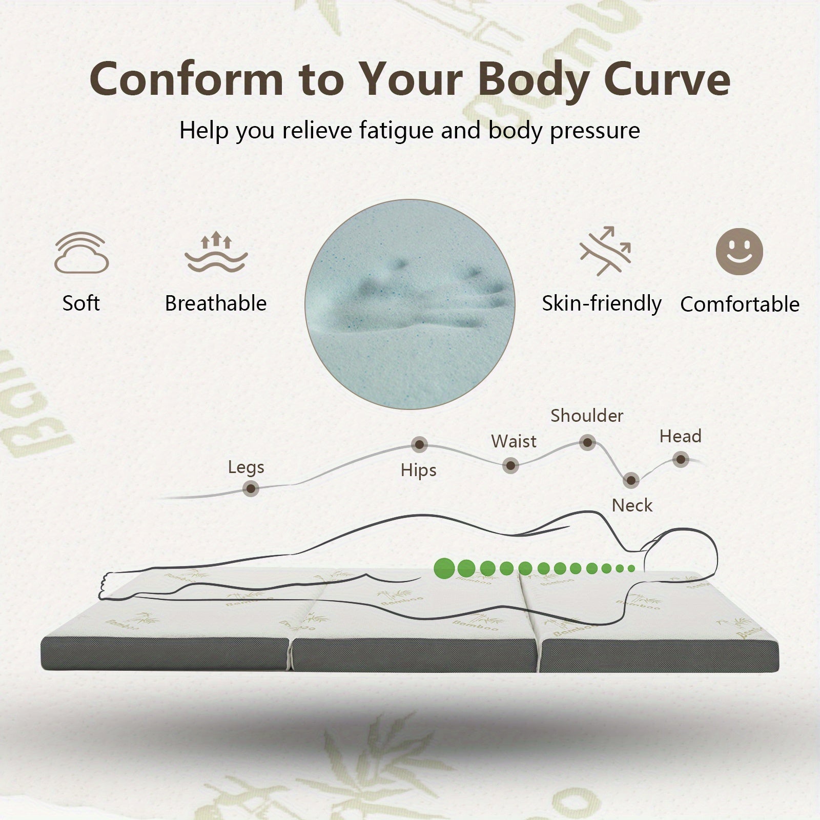 PETSITE Tri-fold Memory Foam Mattress, 3\