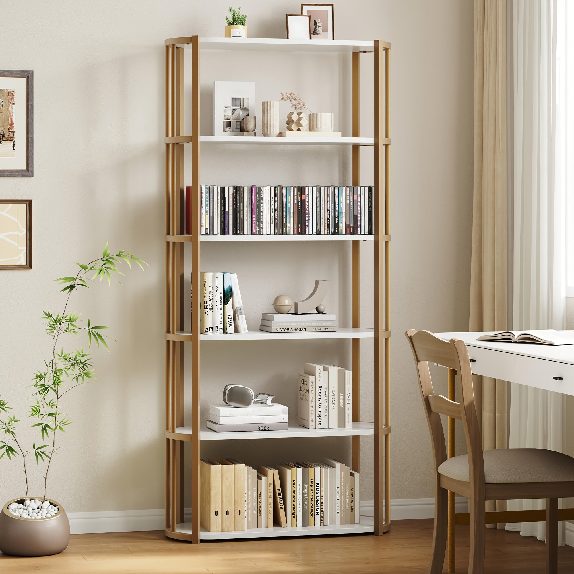 6 Tier Tall Bookshelf, 70.9\