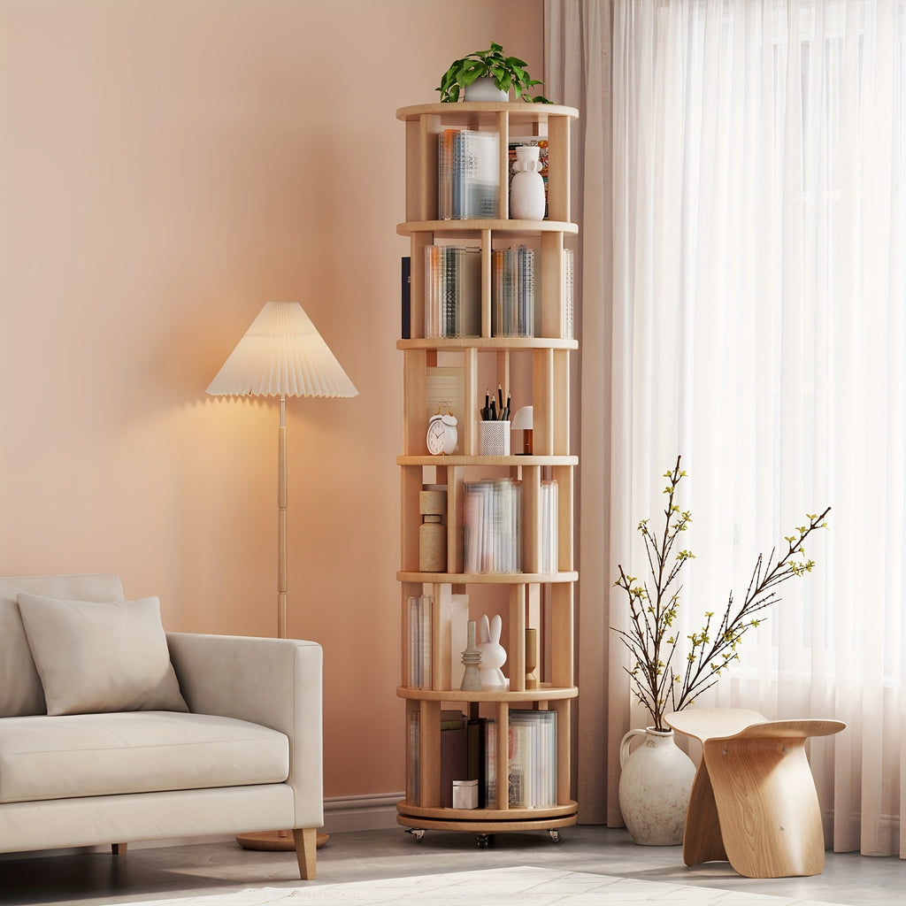 Solid Wood 4\u002F6 - Layer Space Solution - Multi - Layer Bookshelf Storage Cabinet, 360° Rotatable. Festival - Decorated Living Room Furniture With Time - Limited Special Offers. 3 Styles To Choose From. Suitable For Small Spaces. Free Delivery