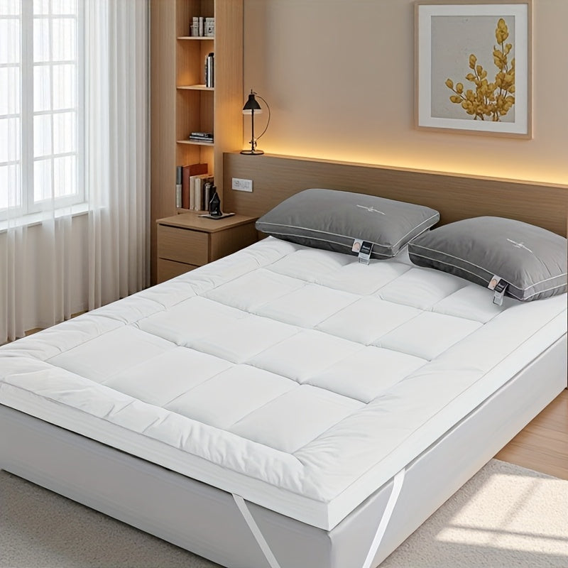A Three-dimensional Edge Mattress, Tatami Mattress, Down Alternative Filling Mattress, Fluffy And Soft And Comfortable, White, Gray, Blue Mattress, Machine Washable, Suitable For Bedrooms And Guest Rooms, Can Be Placed On The Floor