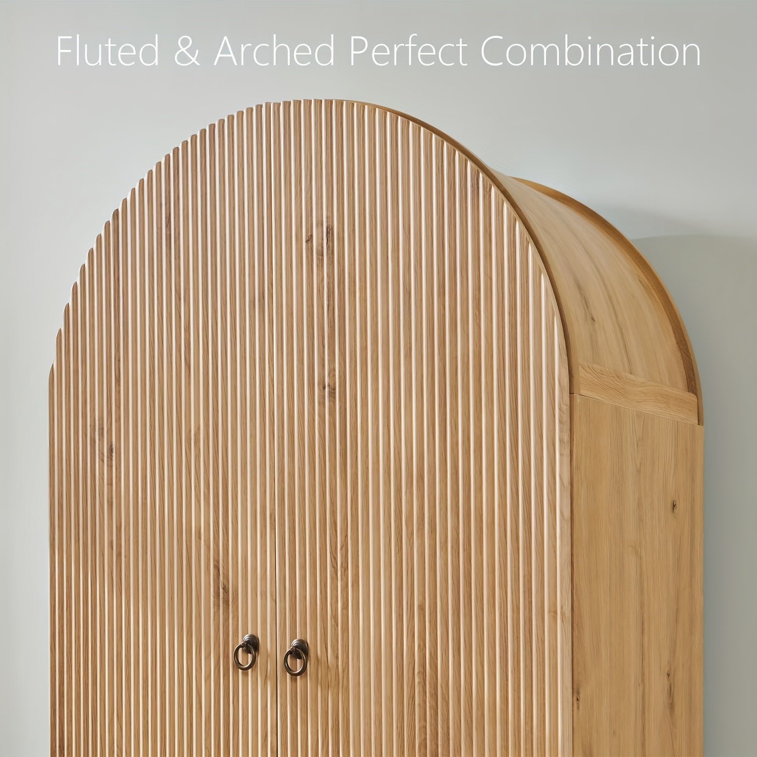 Fluted Arched Pantry Cabinet, 71\