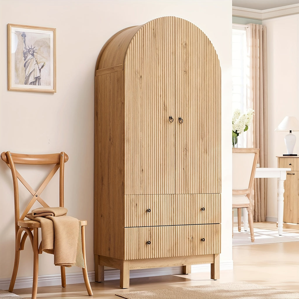 Fluted Arched Pantry Cabinet, 71\