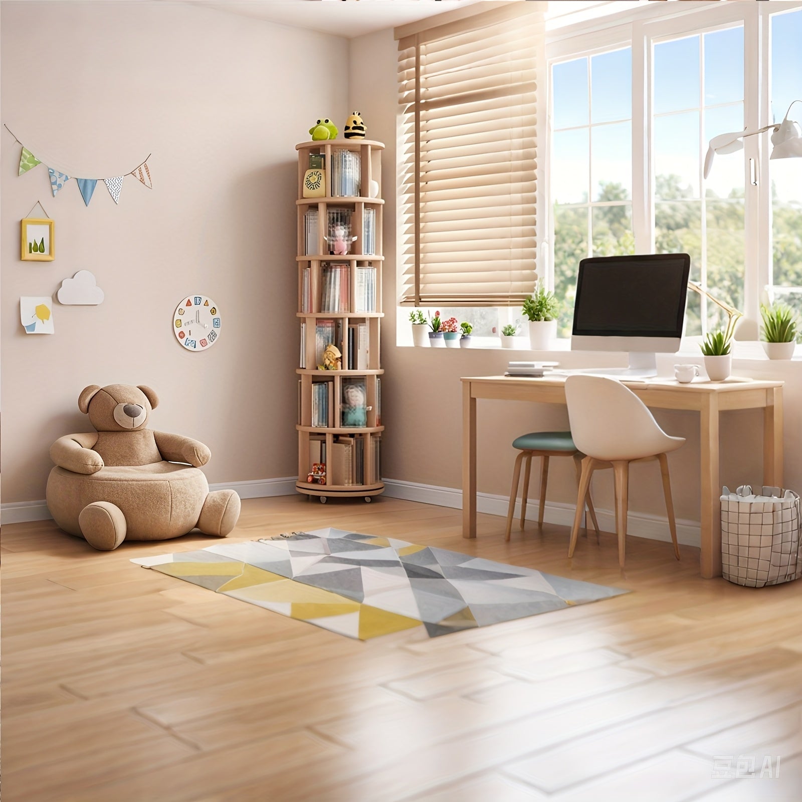 Solid Wood 4\u002F6 - Layer Space Solution - Multi - Layer Bookshelf Storage Cabinet, 360° Rotatable. Festival - Decorated Living Room Furniture With Time - Limited Special Offers. 3 Styles To Choose From. Suitable For Small Spaces. Free Delivery