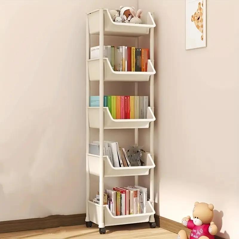 Suitable for kitchen, dormitory, office and home - Simple assembly multi-functional floor storage rack, no electrical equipment, reinforced shelves, essential for small, space-saving design, thickened structure, practical storage cabinet.
