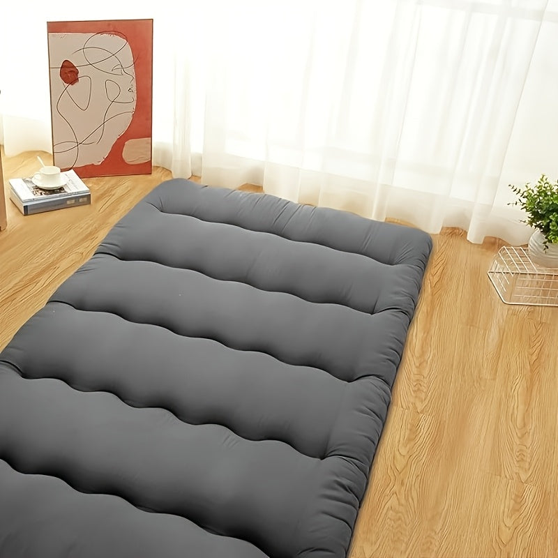 Twin\u002FFull\u002FQueen Size Japanese-Style Futon Mattress - Portable & Comfortable Nylon Sleeping Pad with 105GSM Microfiber, Ideal for Adults & Youngsters on Tatami Mat or Floor, Black