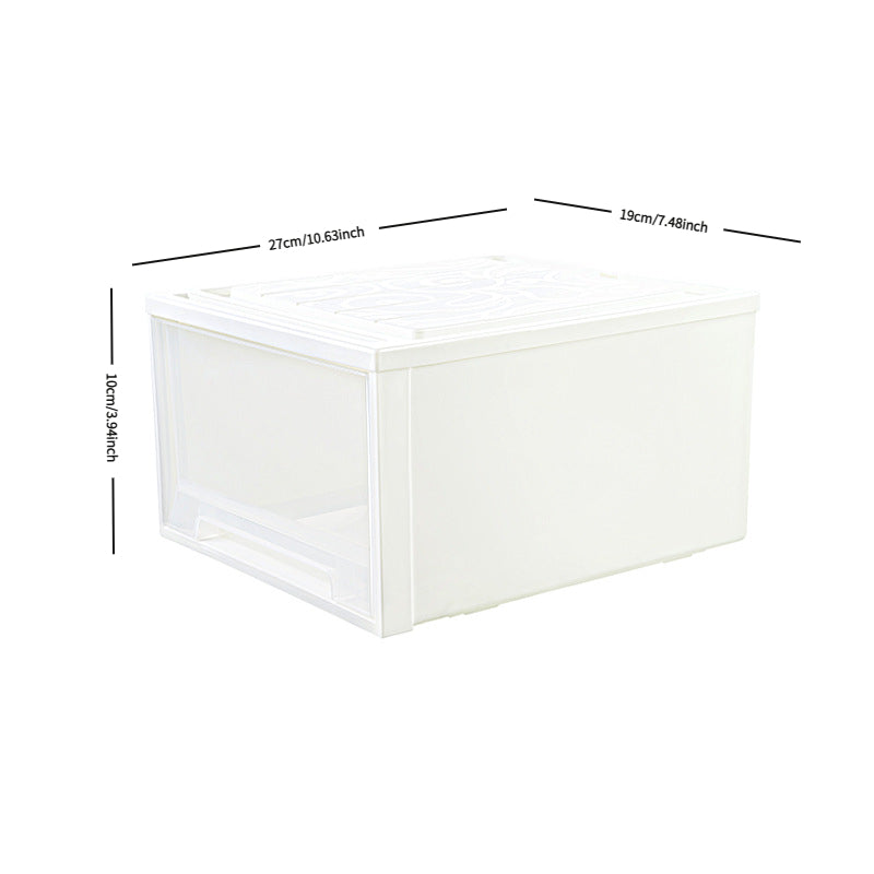 Multi-Tier Transparent Plastic Storage Cabinet with Drawers - Heavy-Duty Rectangular Organizer with Smooth Sliding Drawers & Top Shelf for Home, Office, Bedroom, Playroom Organization - Durable Plastic Construction, Space-Saving Modern Design, Multi-Purpo