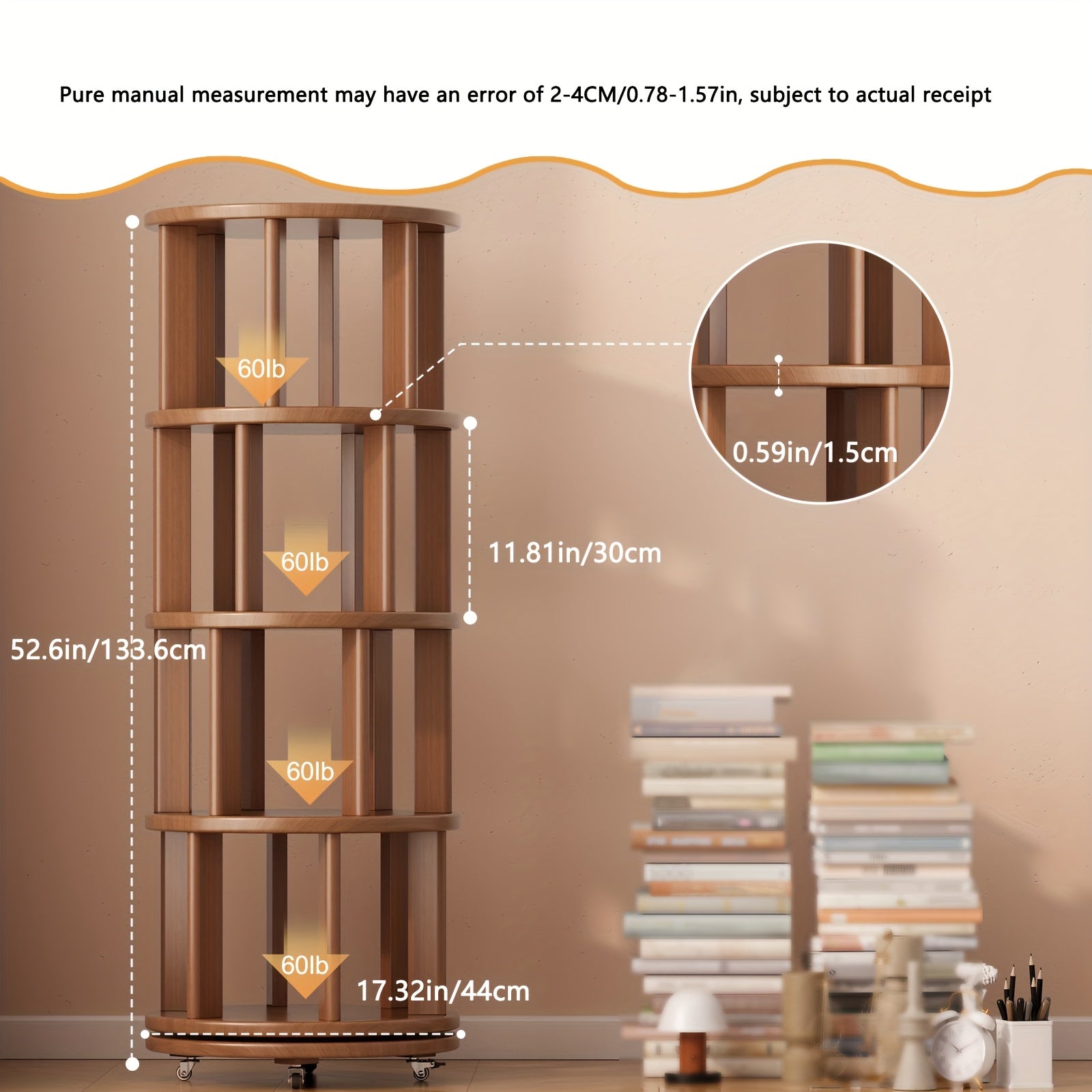 Solid Wood 4\u002F6 - Layer Space Solution - Multi - Layer Bookshelf Storage Cabinet, 360° Rotatable. Festival - Decorated Living Room Furniture With Time - Limited Special Offers. 3 Styles To Choose From. Suitable For Small Spaces. Free Delivery