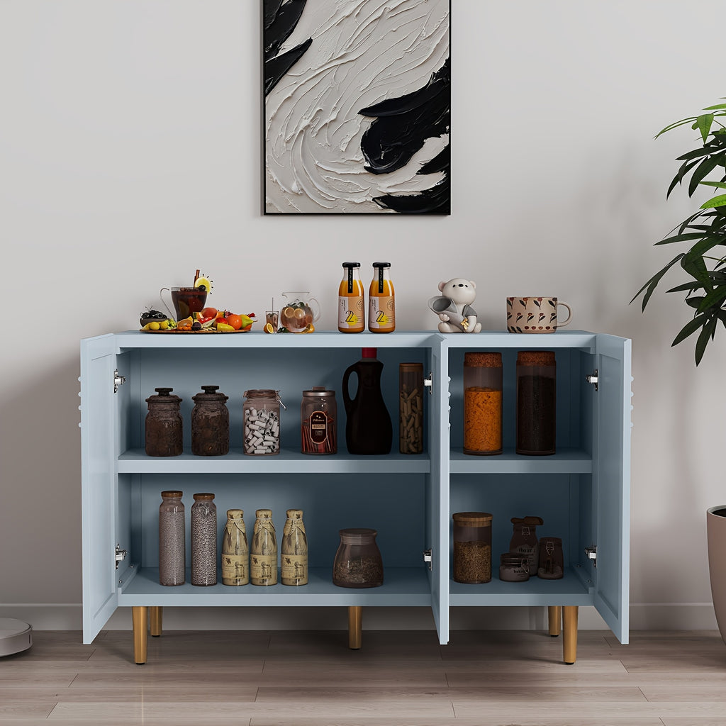 ARTPOWER Sideboard Buffet Cabinet with Cloud, Accent Cabinet with 3 Doors, Modern Buffet Cabinet, Credenza Storage Cabinet for Living Room, Kitchen, Dining Room, Hallway, Entryway