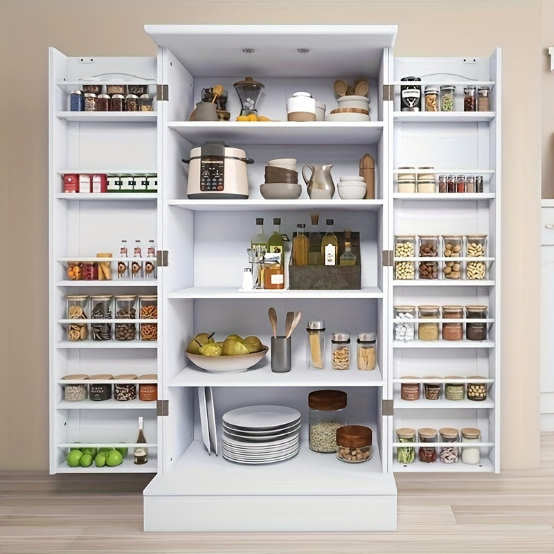 Multifunctional Storage Cabinet 47inch Kitchen Pantry Cabinet With Drawer, Pantry Storage Cabinet With Adjustable Shelves, White Kitchen Pantry Storage Cabinet, Buffet Cupboards Sideboard