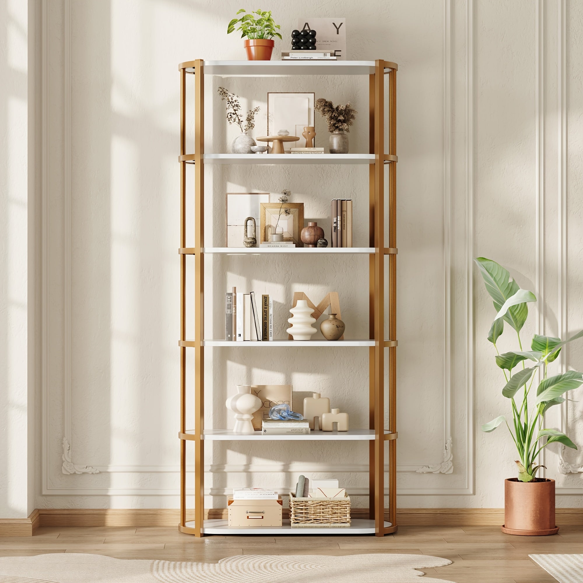 6 Tier Tall Bookshelf, 70.9\