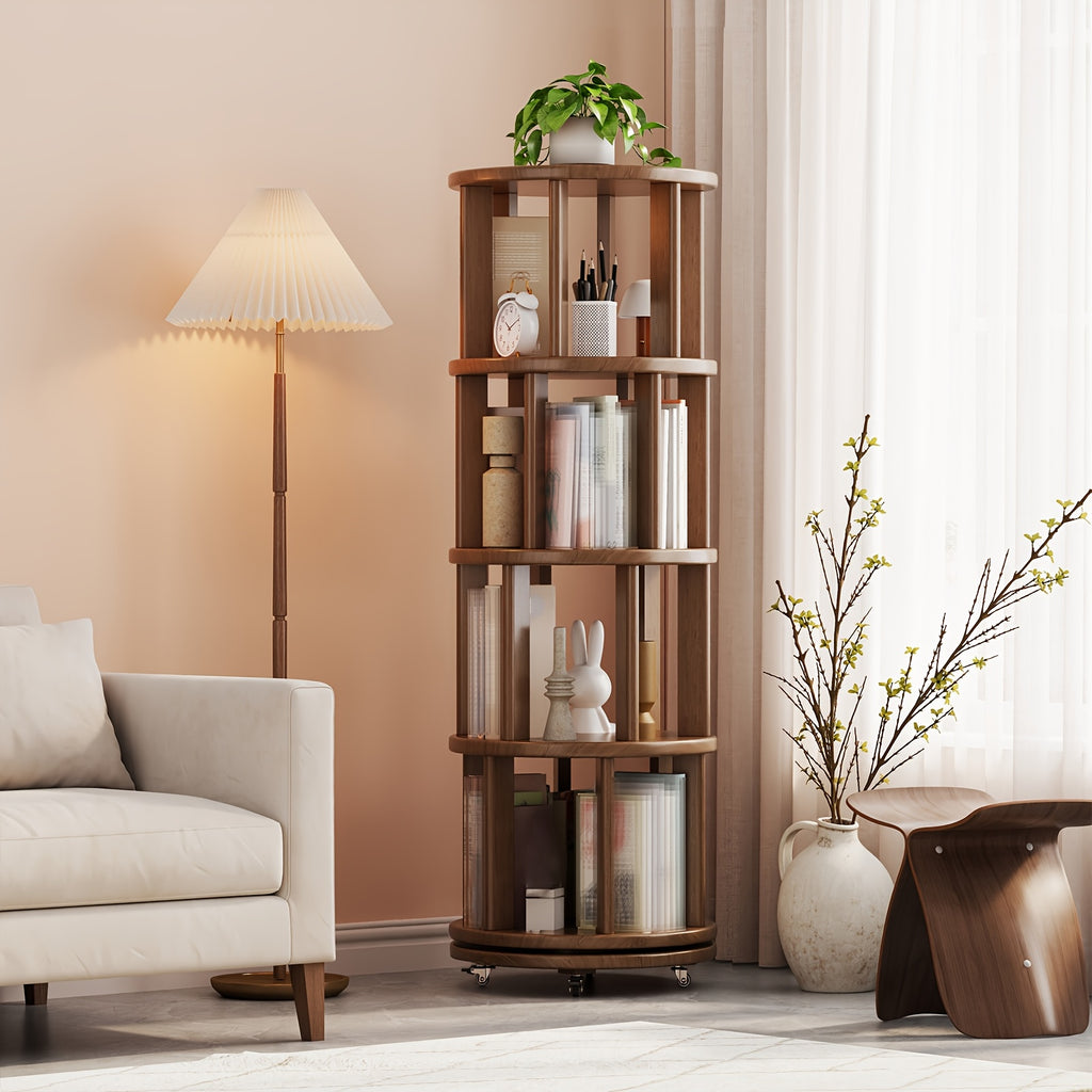 Solid Wood 4\u002F6 - Layer Space Solution - Multi - Layer Bookshelf Storage Cabinet, 360° Rotatable. Festival - Decorated Living Room Furniture With Time - Limited Special Offers. 3 Styles To Choose From. Suitable For Small Spaces. Free Delivery