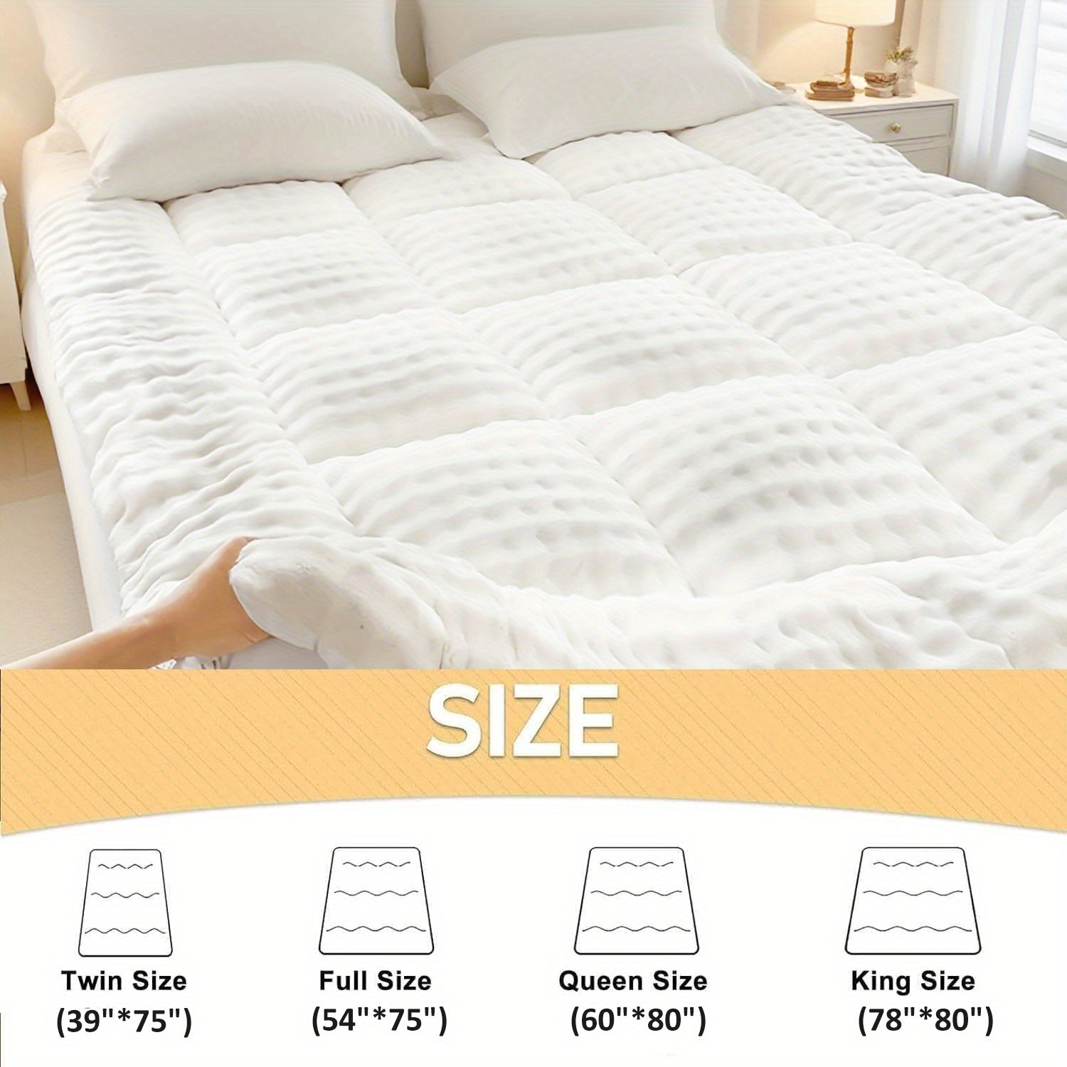 Japanese Floor Futon Mattress Full Size - 4 Sizes Portable Roll Up Tatami Mat, Thin Sleeping Pad for RV\u002F Camper, Thai Massage Bed & Travel, Rabbit Fur Soft Cover (Fits House\u002F Tiny Space)