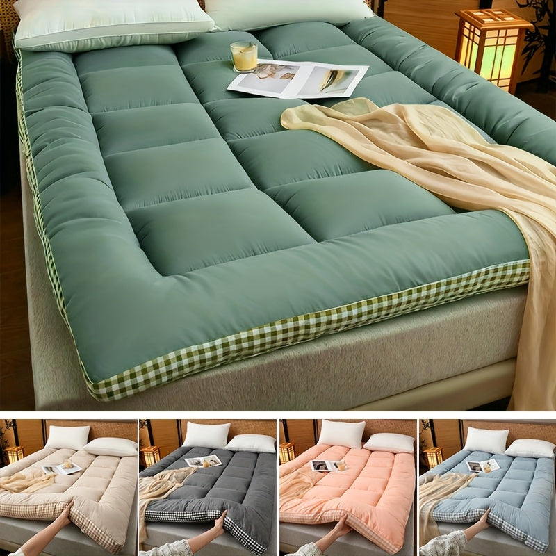 Extra Thick Japanese Fluffy Futon Mattress, Soft Quilted Sleeping Pad, Foldable Roll Up Floor Tatami Mattress, for Home Dormitory Non Slip And Breathable, Home Sleeping Pad, Travel Sleeping Pad, Rollup Mattress, Minimalist Bedding, Breathable Fabric