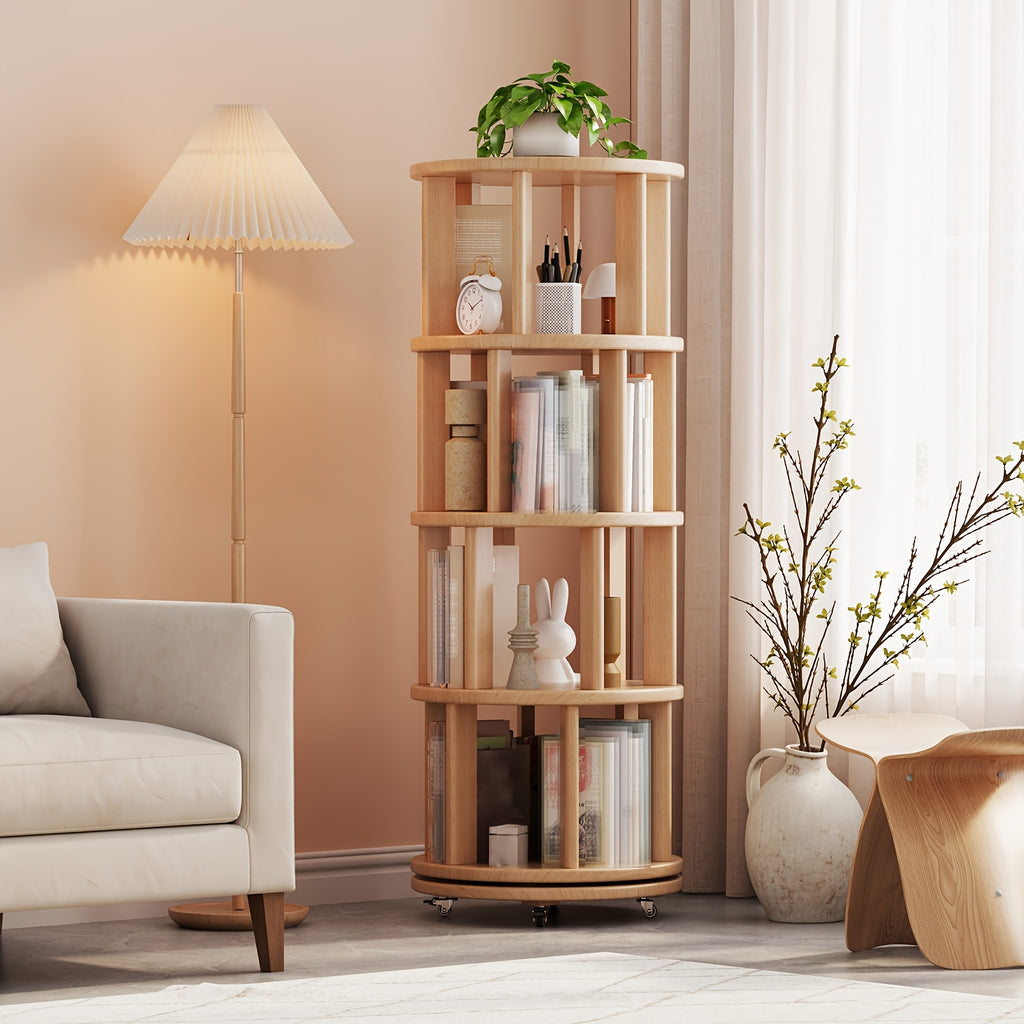 Solid Wood 4\u002F6 - Layer Space Solution - Multi - Layer Bookshelf Storage Cabinet, 360° Rotatable. Festival - Decorated Living Room Furniture With Time - Limited Special Offers. 3 Styles To Choose From. Suitable For Small Spaces. Free Delivery