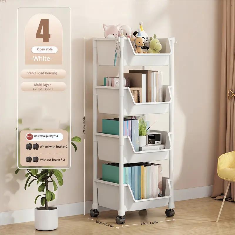 Suitable for kitchen, dormitory, office and home - Simple assembly multi-functional floor storage rack, no electrical equipment, reinforced shelves, essential for small, space-saving design, thickened structure, practical storage cabinet.