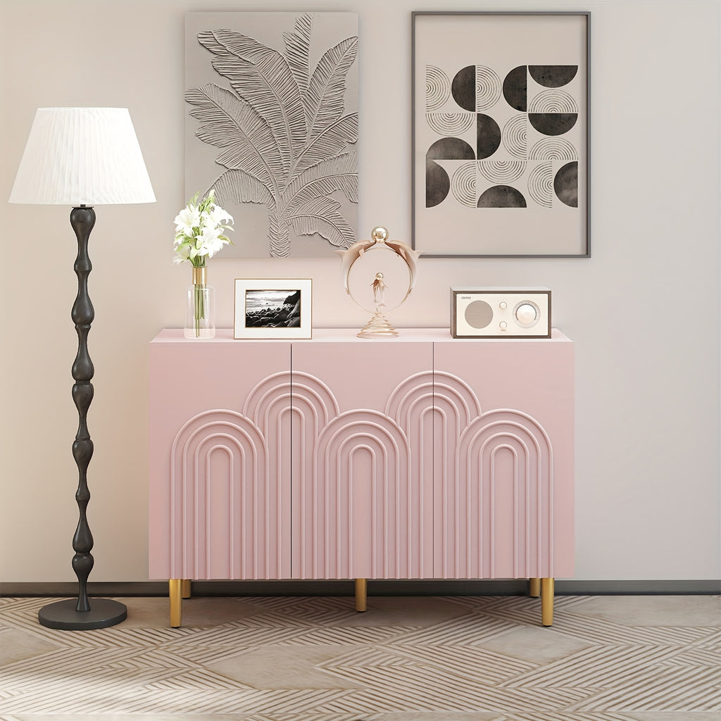 ARTPOWER Sideboard Buffet Cabinet with Cloud, Accent Cabinet with 3 Doors, Modern Buffet Cabinet, Credenza Storage Cabinet for Living Room, Kitchen, Dining Room, Hallway, Entryway