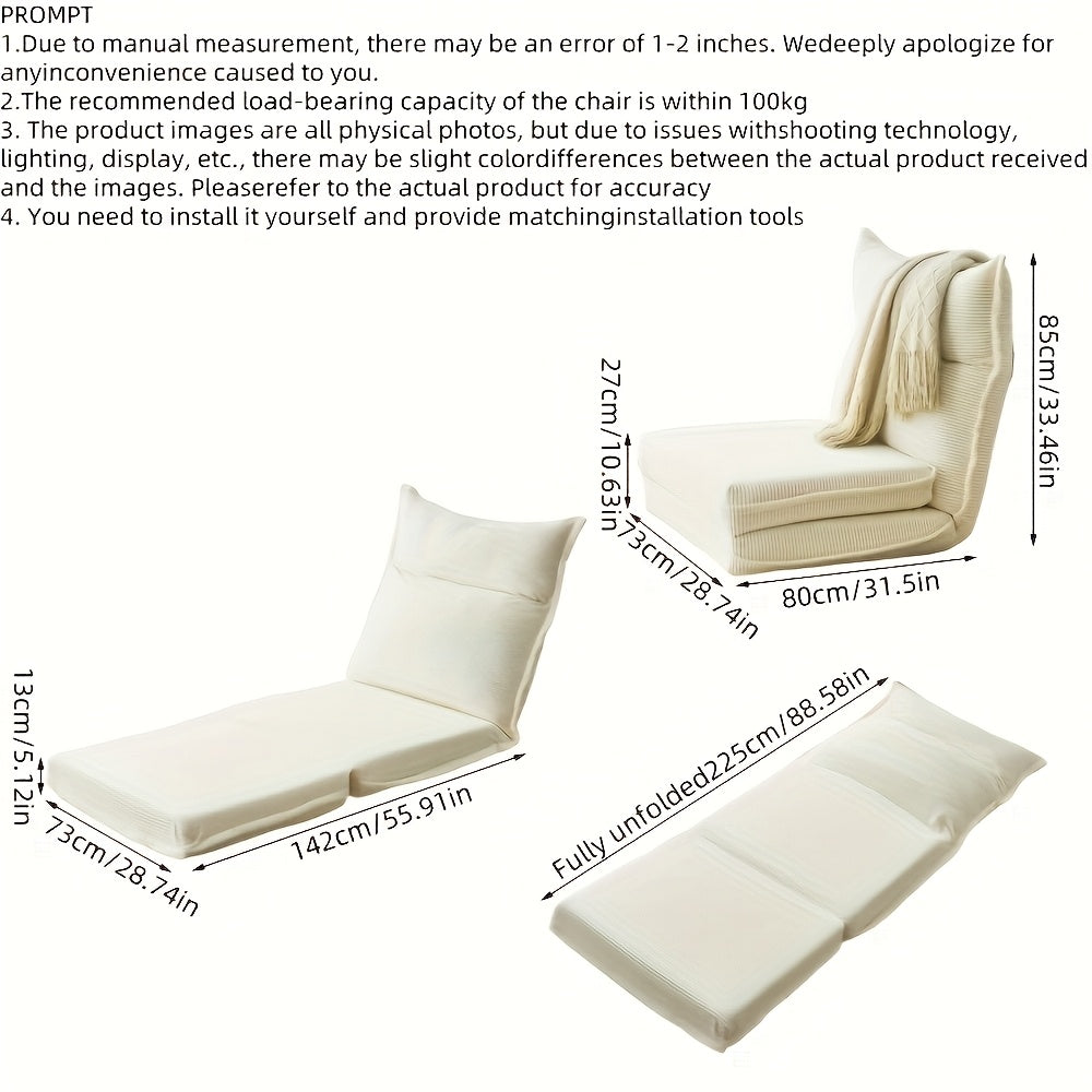 1cp, Lazy Sofa, Tatami Sofa Bed, Foldable Floor Sofa, Living Room, Bedroom, Above Ground Balcony Sofa