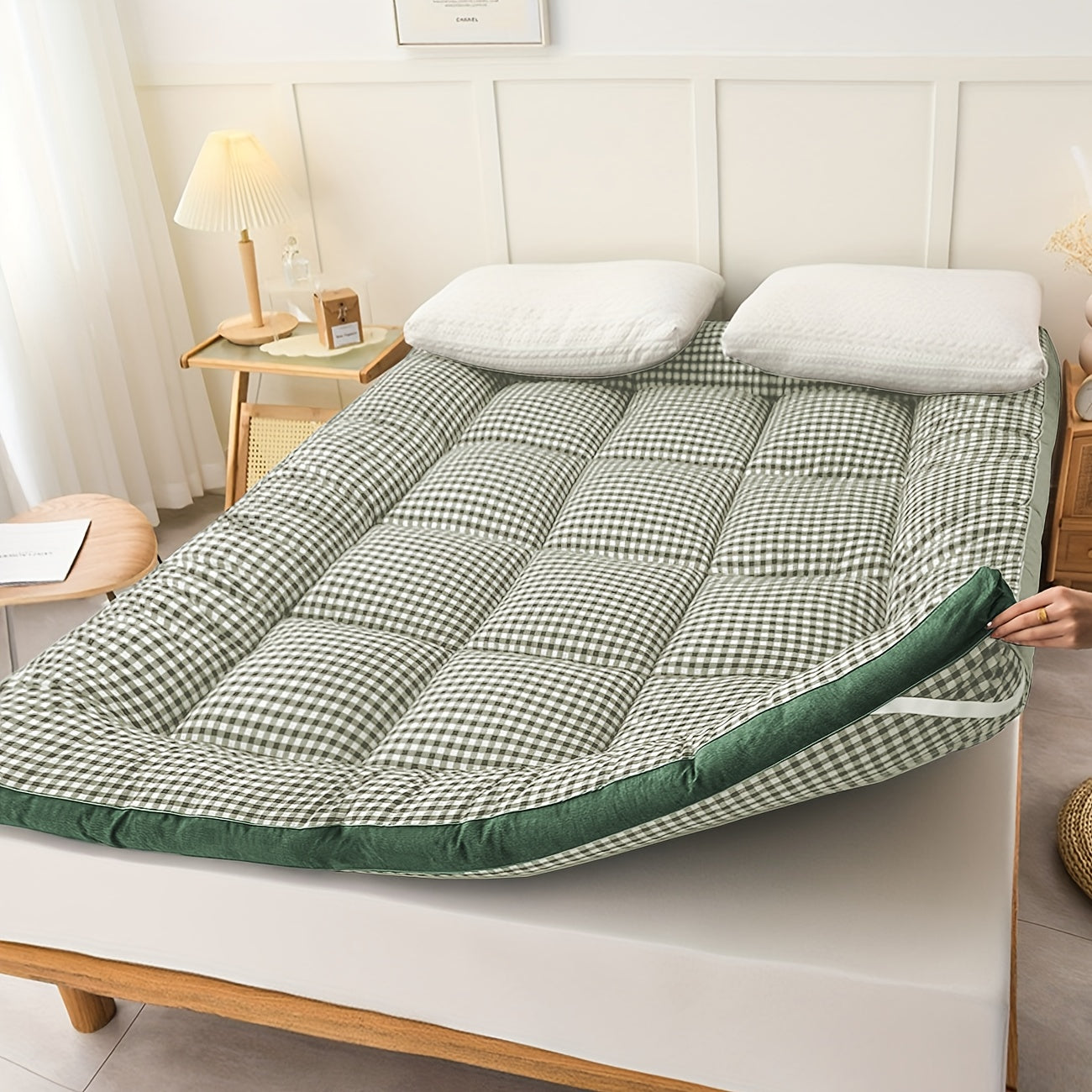 Roll Up Thin Mattress, 1000gsm, Soft, Foldable & Breathable, Thin Tatami Mat Sleeping Pad, Sleeping Pad for Floor, Guest, Bed, Sofa, Roll Up Camping Mattress