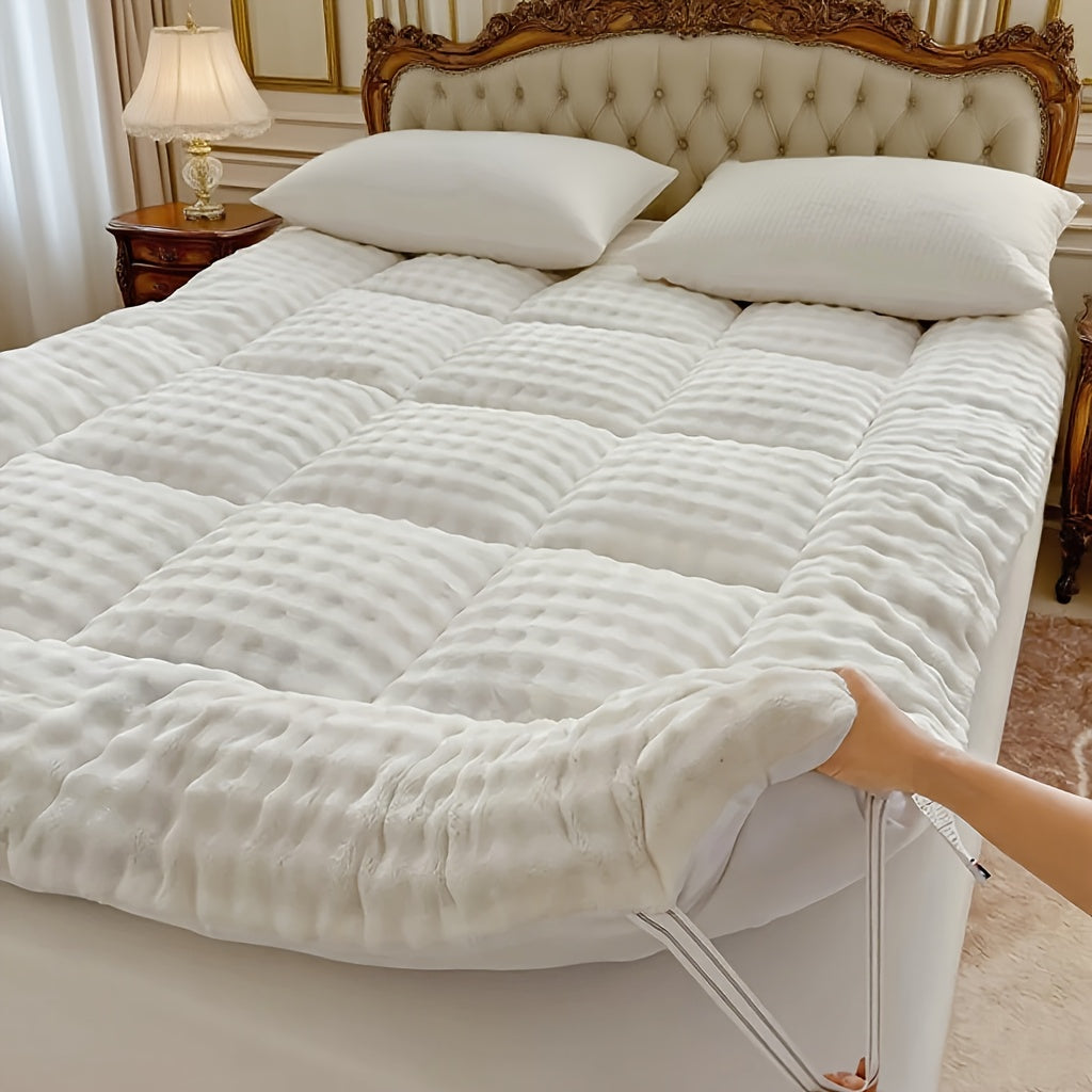 SWTMERRY Roll-Up Mattress Topper - 1000gsm Soft Breathable Tatami Mat Sleeping Pad, Foldable & Portable for Bed, Sofa, Camping, Guest Bedding - Machine Washable Grey Luxury Sleeping Pad, Foldable Mattress, Luxury Comfort, Easycare Material