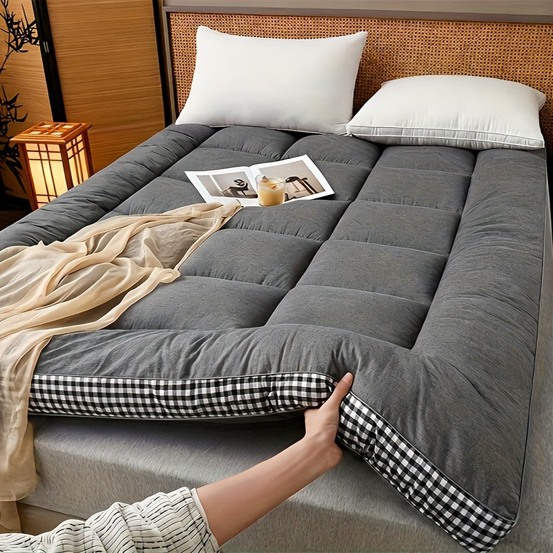 Extra Thick Japanese Fluffy Futon Mattress, Soft Quilted Sleeping Pad, Foldable Roll Up Floor Tatami Mattress, for Home Dormitory Non Slip And Breathable, Home Sleeping Pad, Travel Sleeping Pad, Rollup Mattress, Minimalist Bedding, Breathable Fabric