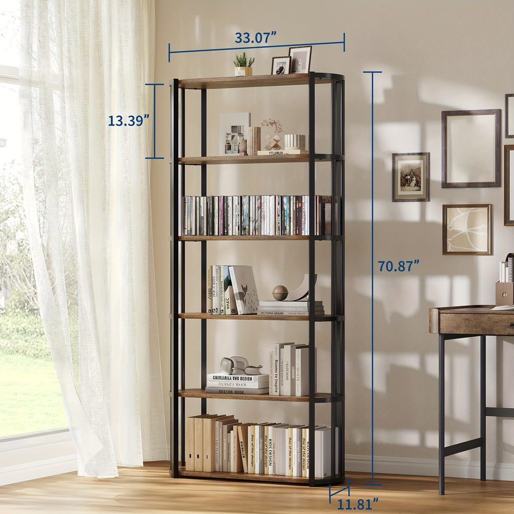 6 Tier Tall Bookshelf, 70.9\