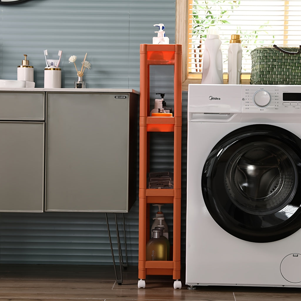 Hallway Storage Cabinet, Multi-Purpose Storage Rack, Free-Standing Mobile Trolley, Storage Cart For Narrow Spaces, Suitable For Gaps In Bathrooms, Kitchens, Refrigerators