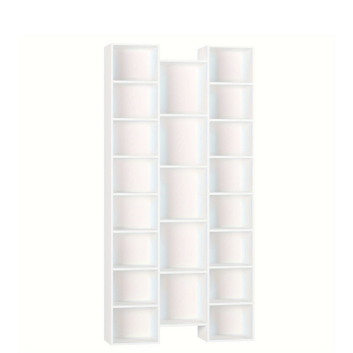 FULTRU 21 Cube Bookcases With Adjustable Shelves, Triple Wide Cube Bookshelf CD DVD Display Storage Rack, White