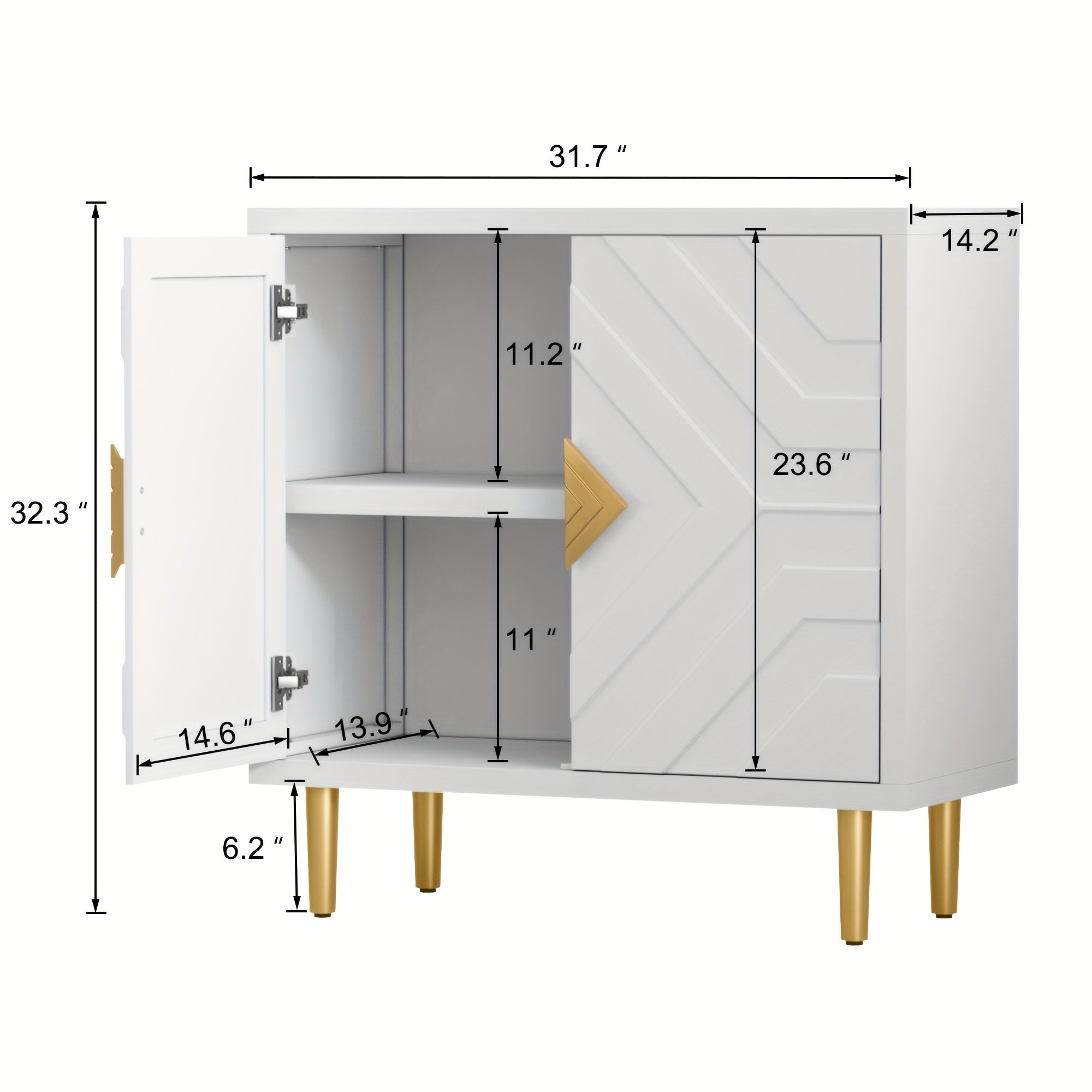 Sideboard Storage Cabinet With 2 Doors, Accent Cabinet With Decorative Embossed Pattern Doors, Sideboard Buffet Cabinet For Living Room, Kitchen, Dining Room, Hallway