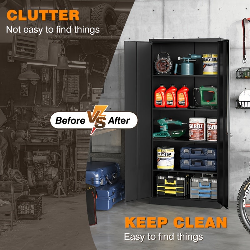 SISESOL Metal Garage Storage Cabinet, 71\